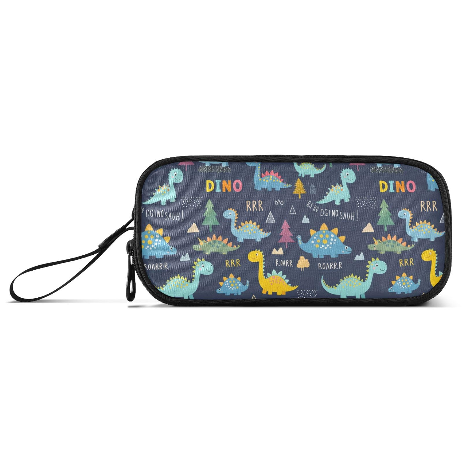 Estuche de gran capacidad con diseño de leopardo arcoíris para niñas y niños, con estampado de lunares de leopardo pastel, con cremallera, suministros para estudiantes, escuela, oficina, gran