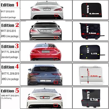 Rear Tow Cover Fit 16-19 Mercedes Benz CLA Class W117 Coupe C117 Facelift for CLA180 CLA200 CLA220 CLA250 2016 2017 2018 2019 bumper Hook Eye Cap 1178853400