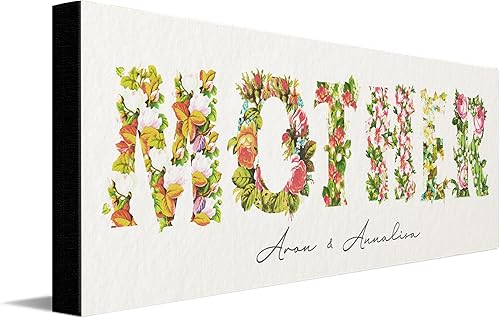Vista 61 de Personal-Prints Arte personalizado para mamá y niños, personalizado con todos los nombres de los niños, regalo único y personalizado para el día