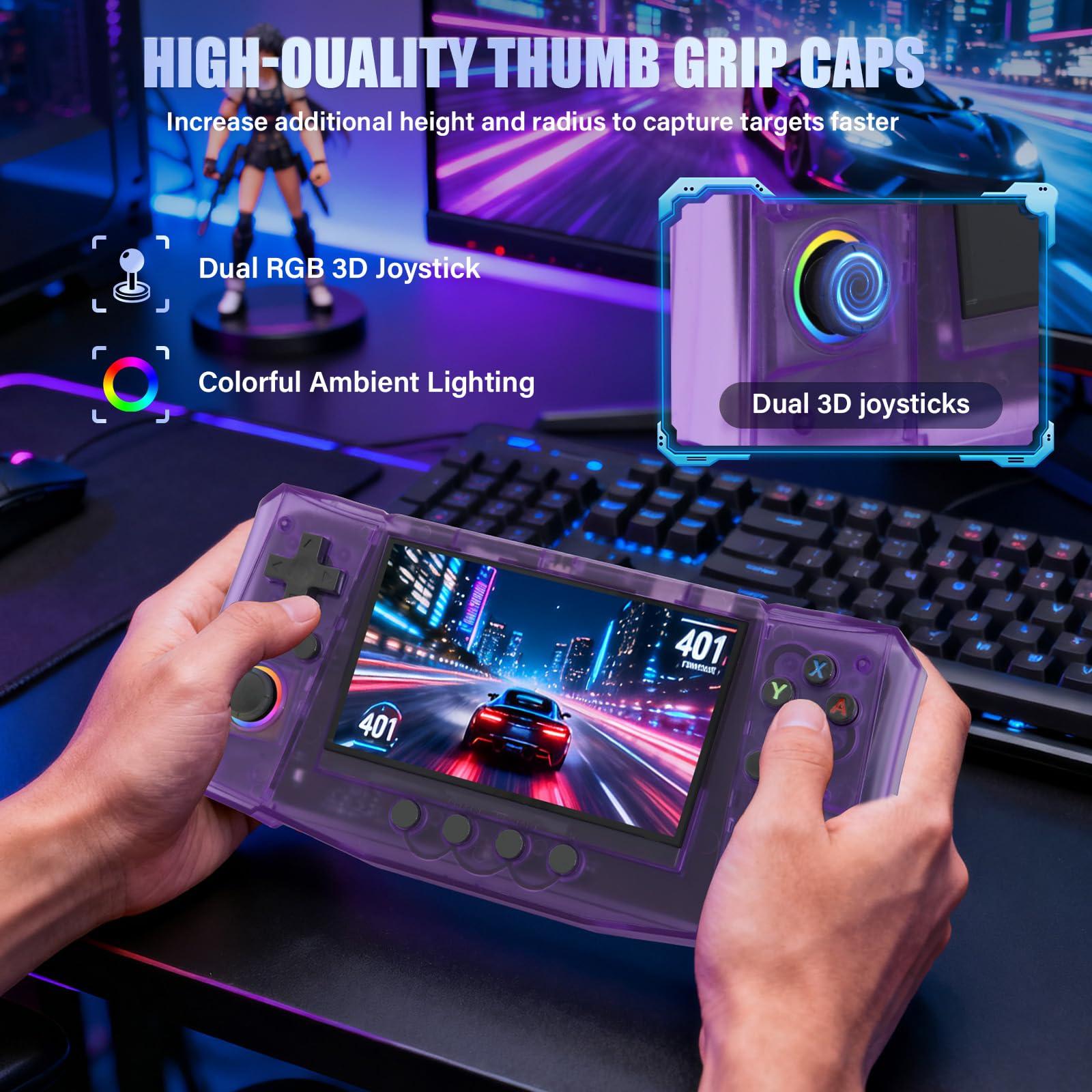 Handheld Game Console, 40,000 Games in 1, 4.5-Inch IPS Screen Retro Gaming Console,40000 Classic Games - Image 2