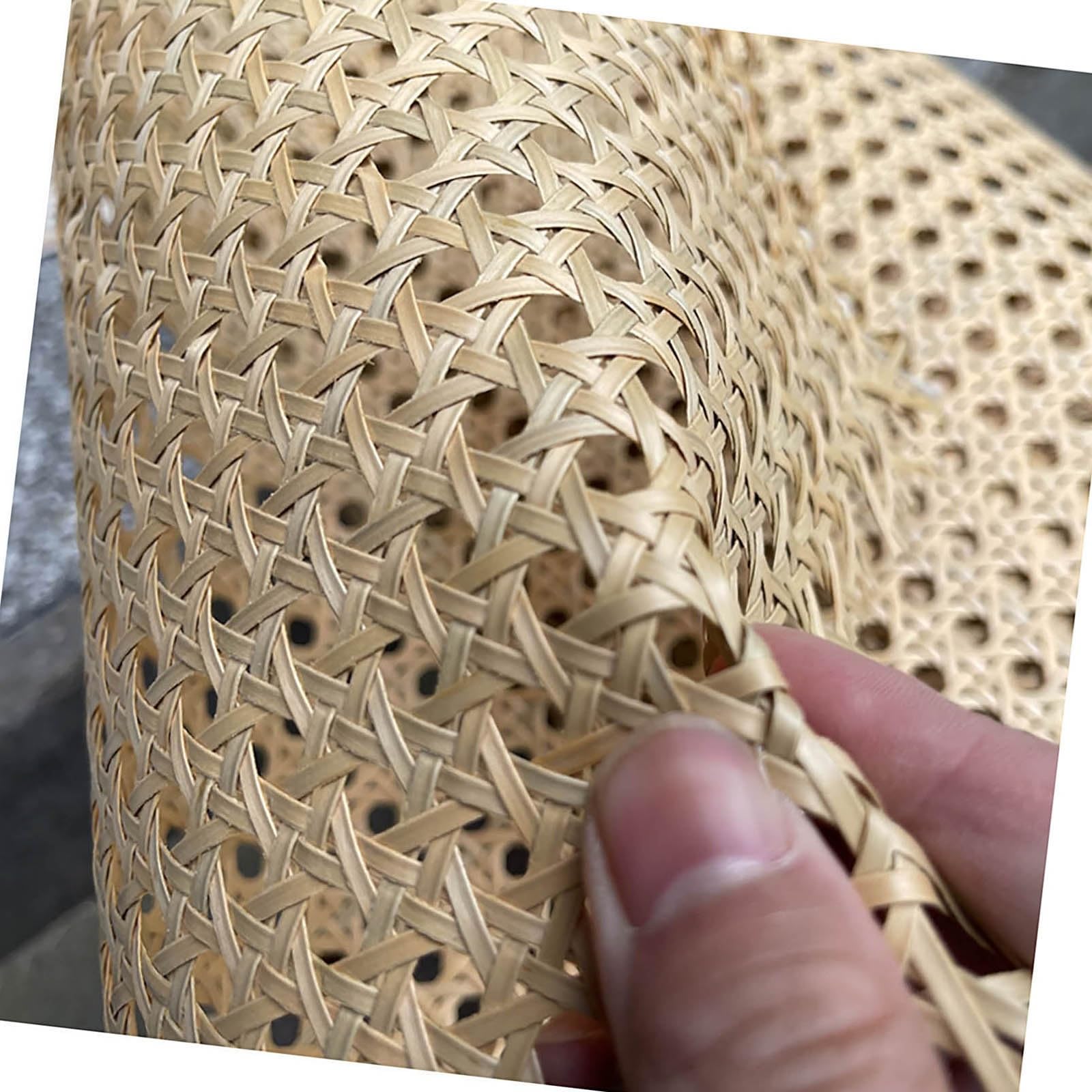Fogli in Rattan con Tessitura di Canna, Foglio di Maglia di Canna in Rattan, Forniture Fai da Te, Rotolo di Fettuccia di Canna in Rattan Naturale, Rotolo in Rattan, for Progetti di Fustigazione (Size