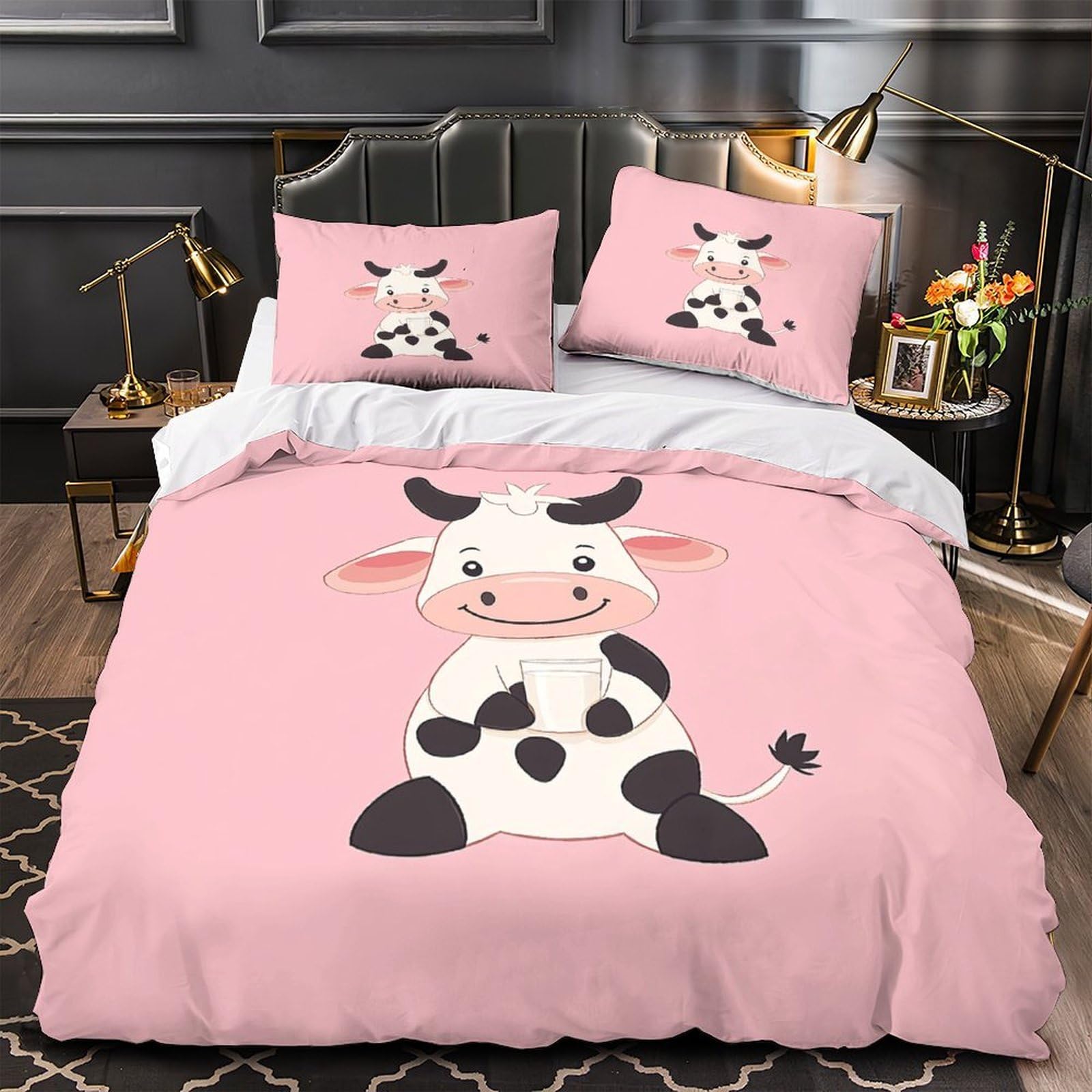 Housse de couette 3D hypoallergénique et respirante avec zip