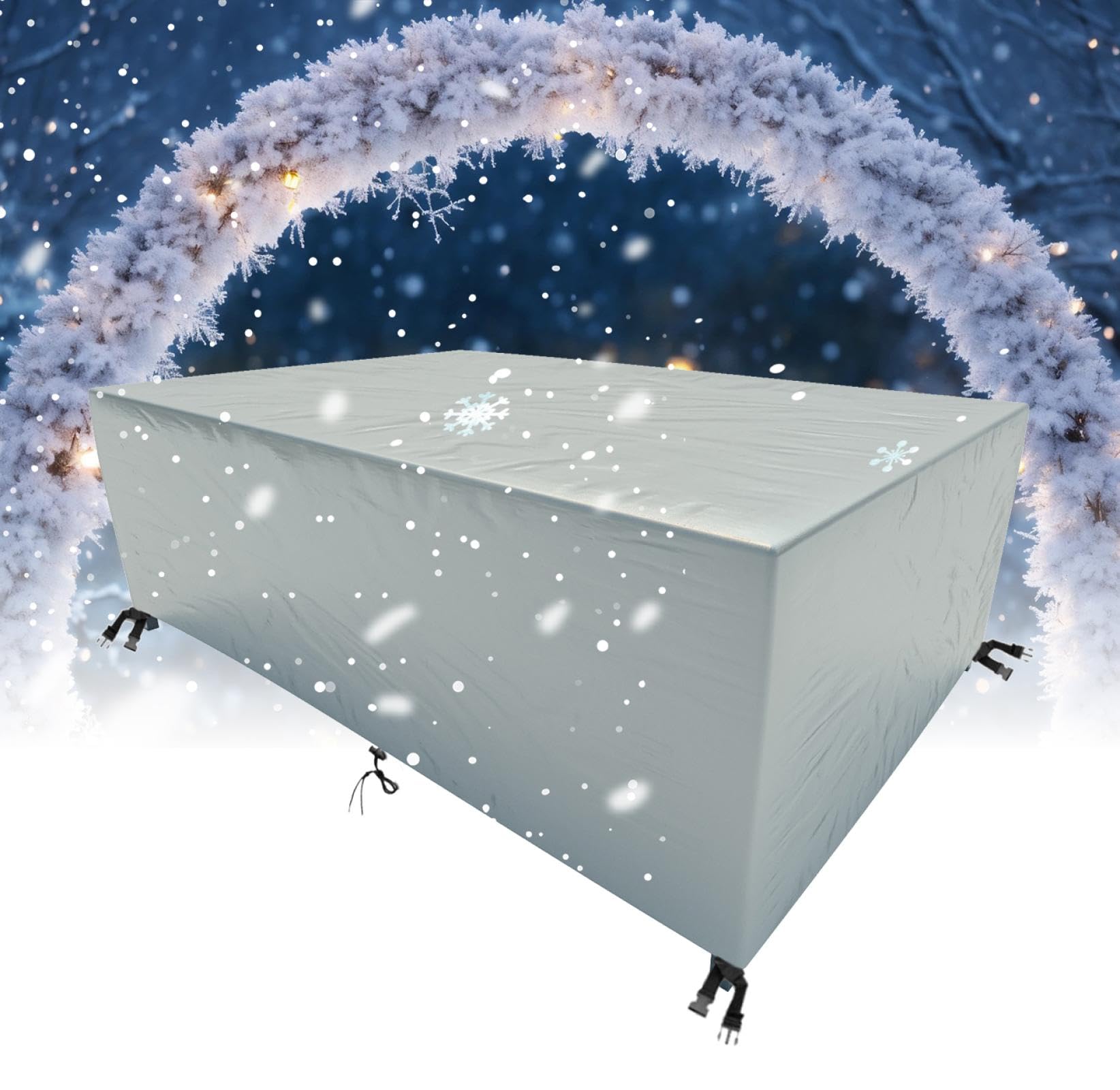 Housse salon de jardin 400x100cm pour protéger votre terrasse en hiver