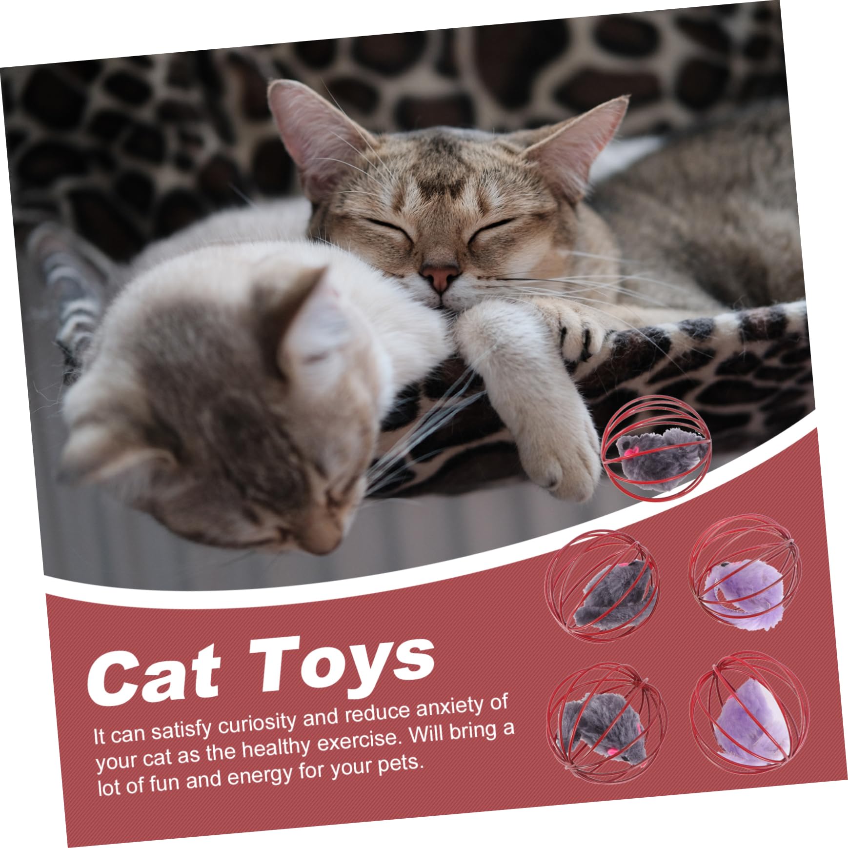 FRCOLOR 15 Piezas De Juguete De Ratón Enjaulado Juguetes De Ratones para Gatos Jaulas para Cachorros Juguete De Pelota De Ratón Juguetes para Cachorros Jaula De Juguetes para Mascotas