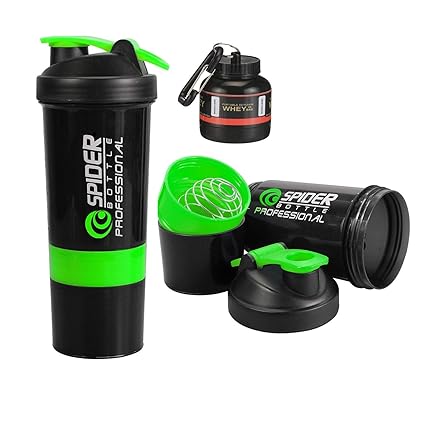 DOVEAZ Protein Shaker Bottle with Protein Funnel | Spider Shaker Bottle | Cyclone Shaker | Gym Shaker Bottle | Gym Shaker | Gym Bottle | Shaker Bottles for Protein Shake | Shaker 500ml