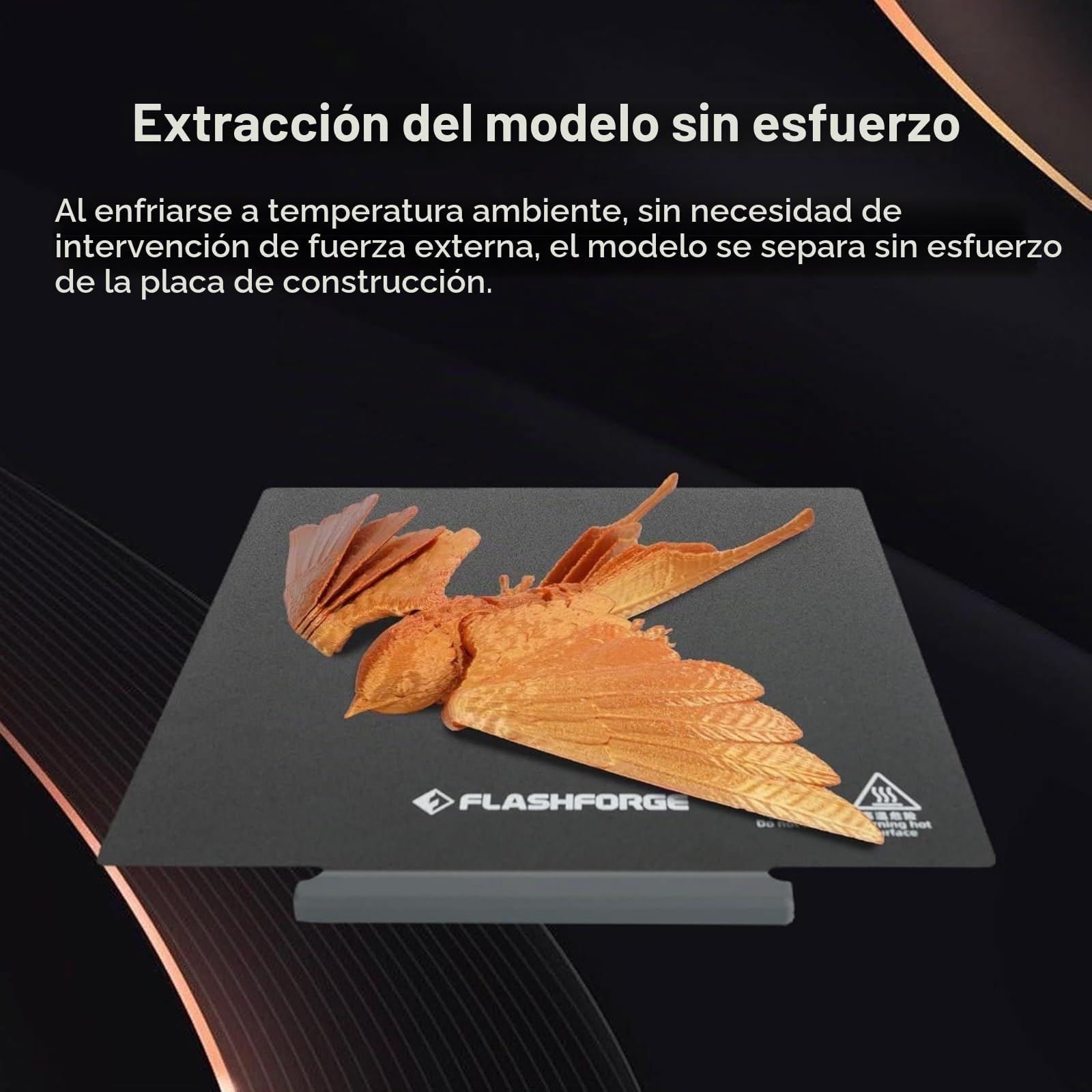 FLASHFORGE AD5X Plataforma Pei Lisa, Compatible con Adventurer 5X/Adventurer 5M/Adventurer 5M Pro