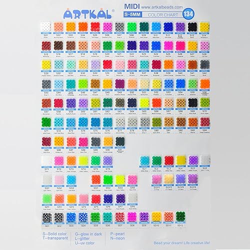 Miniatura 5 de Cuentas de hierro, 1000 cuentas fusibles de 0.197 in, 91 colores, paquete de 91