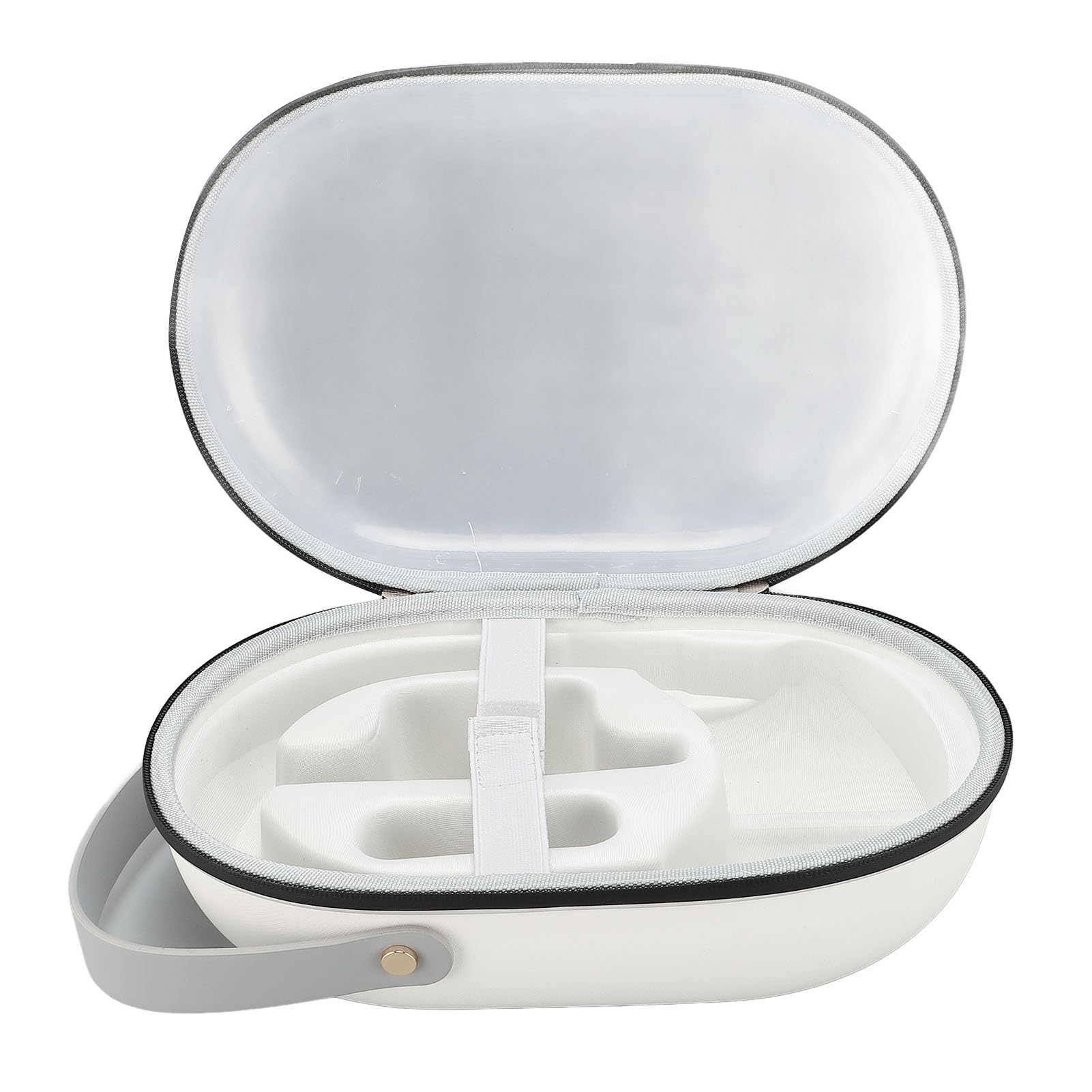 Hartschalen Tragetasche, Kompatibel mit Vision Pro VR Gaming Headset Zubehör, Harte Reisetasche mit Transparenter Schale für Vision Pro, Staub- und Wasserabweisendes Eva PC