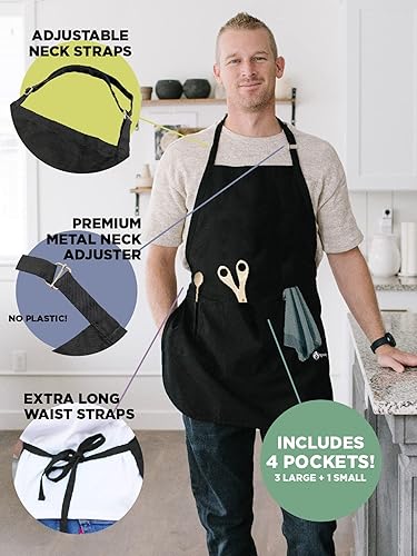 Miniatura 3 de Best Chef  Divertido delantal de barbacoa para papás  Correas ajustables talla única para todos los delantales de parrilla con bolsillos  Regalos