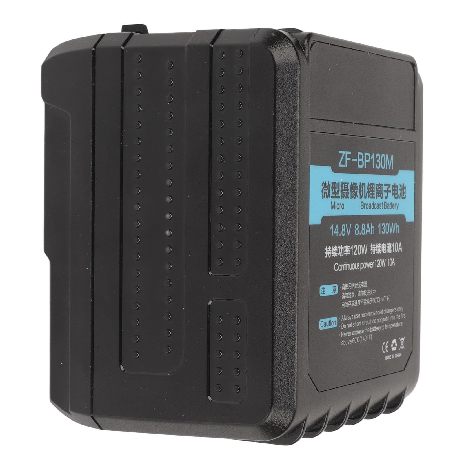 AMONIDA Batteria da 130 Wh con Attacco a V Ad Alta capacità, Leggera e Portatile per Apparecchiature Video, Potenza 8800 MAh, Ideale per i Fotografi