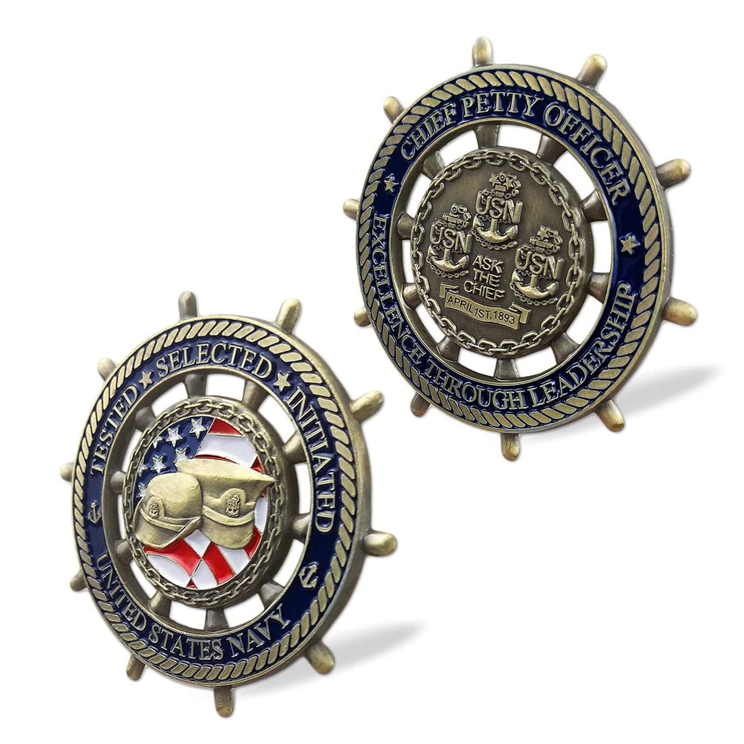 Amazon.co.jp: USN Navy 退役軍人 ミリタリー チャレンジコイン