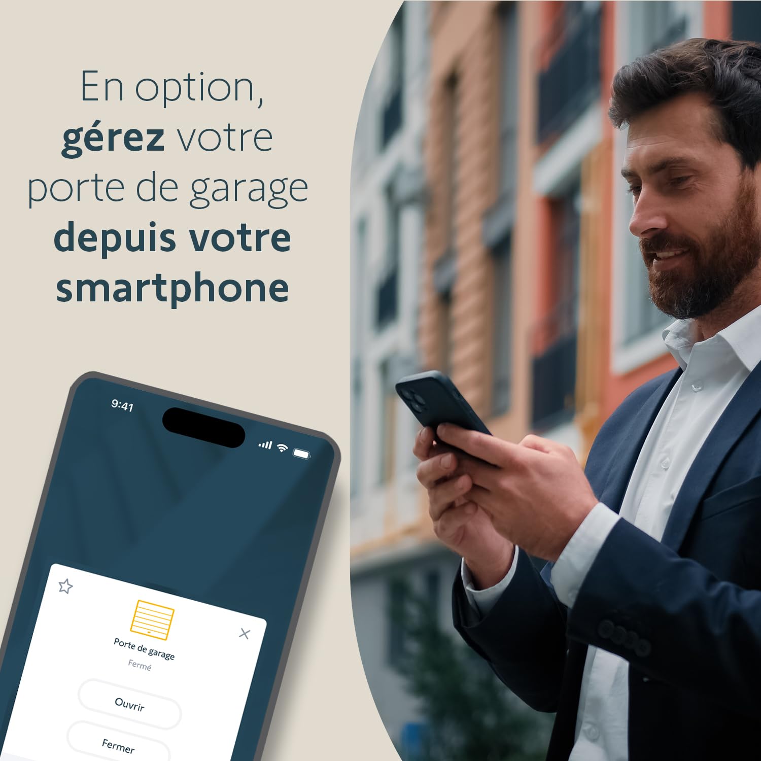 Somfy 1246361 - Motorisation Serenia 1100 io pour porte de garage, Moteur porte de garage max 2,35m H et 4,5m L, Fabriqué en France, Motorise les portes sectionnelles et basculantes débordantes