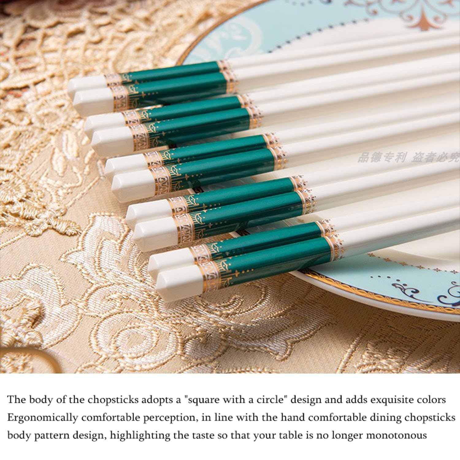 Baguettes à Doigts réutilisables, Lot de 10, Doubles Baguettes en céramique, résistantes aux Hautes températures, 25 cm, réutilisables，A 25cm