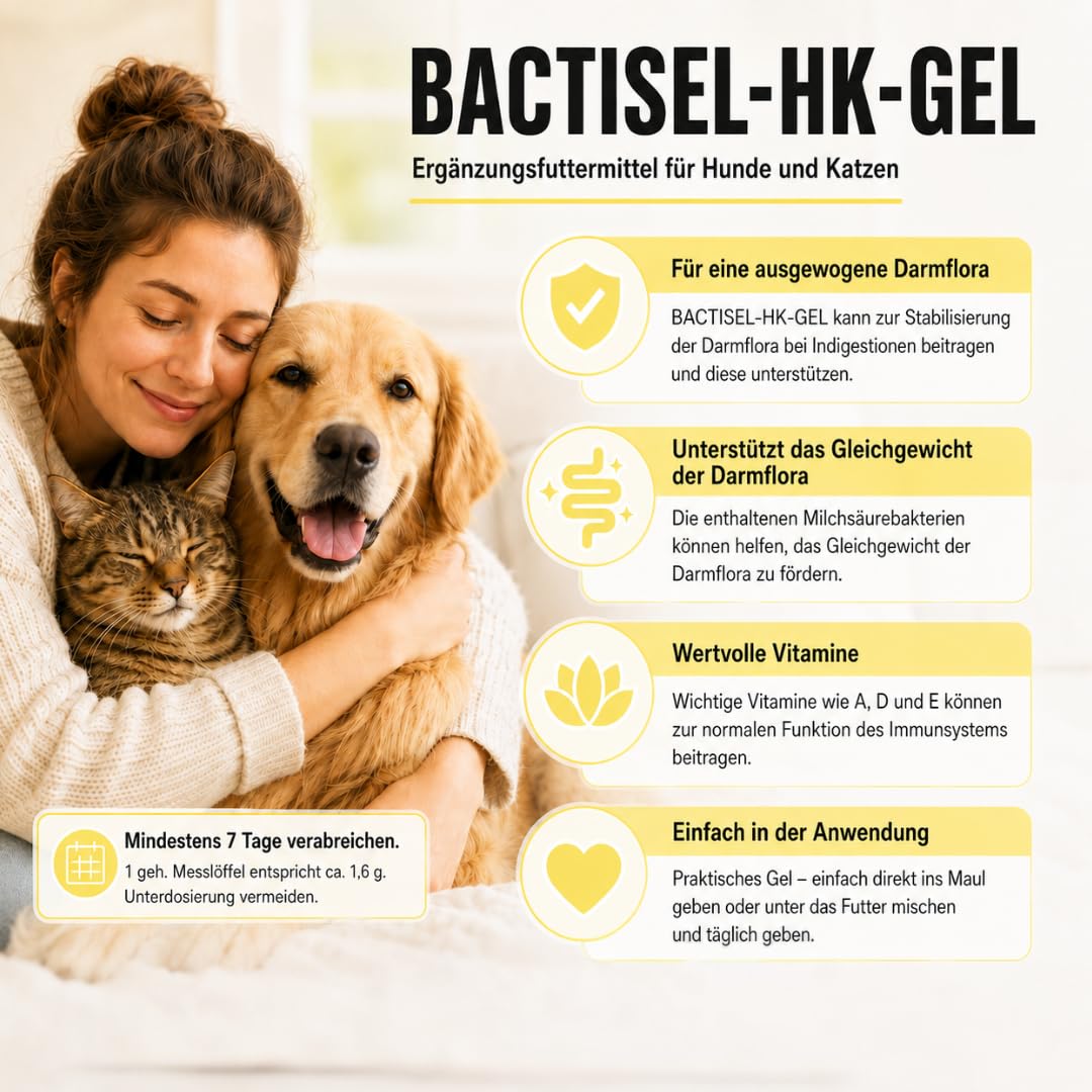 Bactisel-HK-Gel | Żel dla psów i kotów | 2 x 30 ml | z Enterococcus faecium