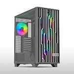 ProLab Design AI848 ARGB Workstation Computer Case|Mid Tower Cabinet|4x140mm ARGB Fans Included|ATX, Micro-ATX, Mini-ITX|Front Grill & Mesh|Up to 10 * 120mm Fans|Type-C