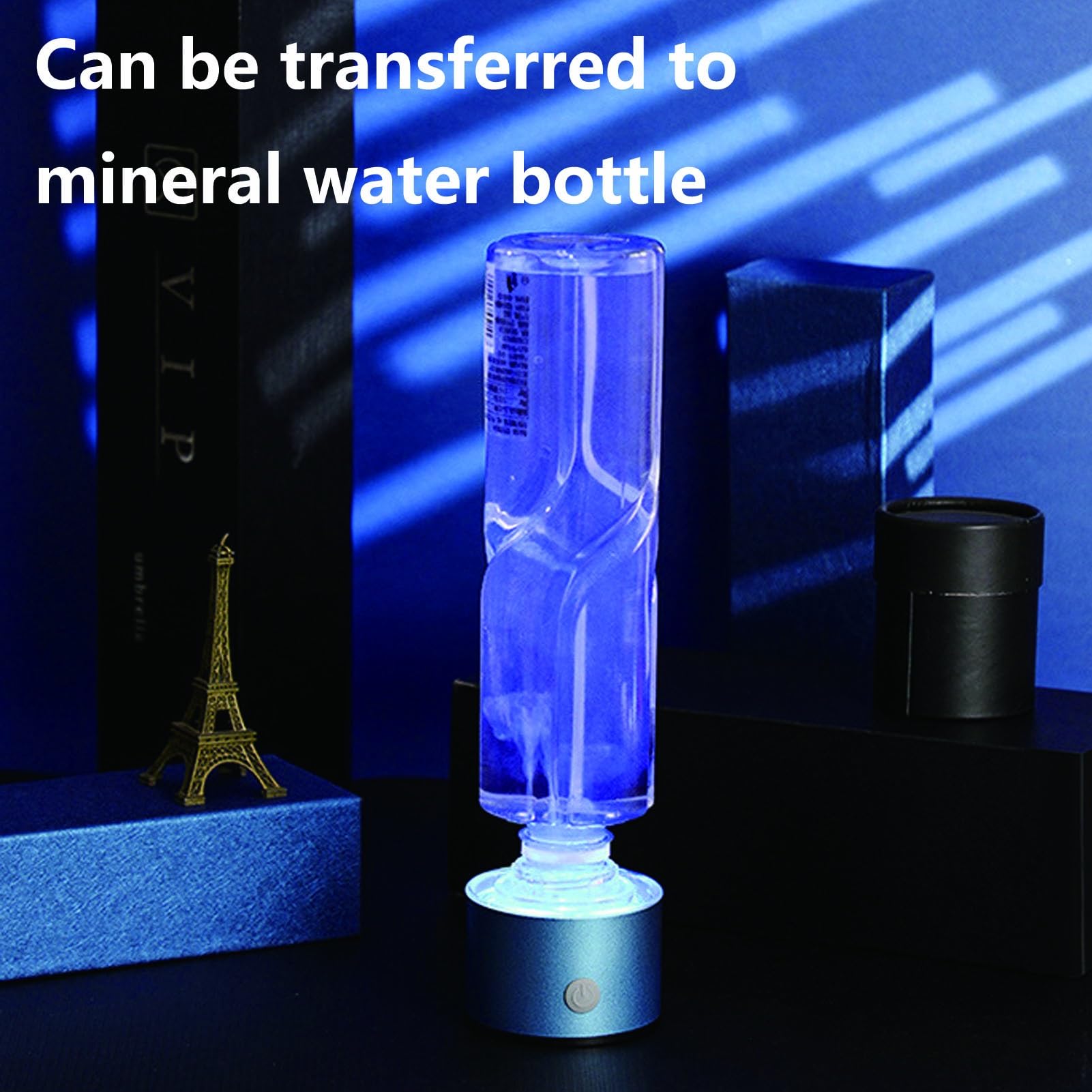 Wasserstoff-Wasserflasche 2-in-1 Hydrierte Wasserflasche Tragbar Wasserstoffreicher Wasser-Ionisator-Generator 3 Minuten Machen Wasserstoffproduktion Konzentration Bis Zu 800-1600 PPB 420 Ml