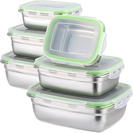 Stainless Steel Metal Food Storage Lunch Containers