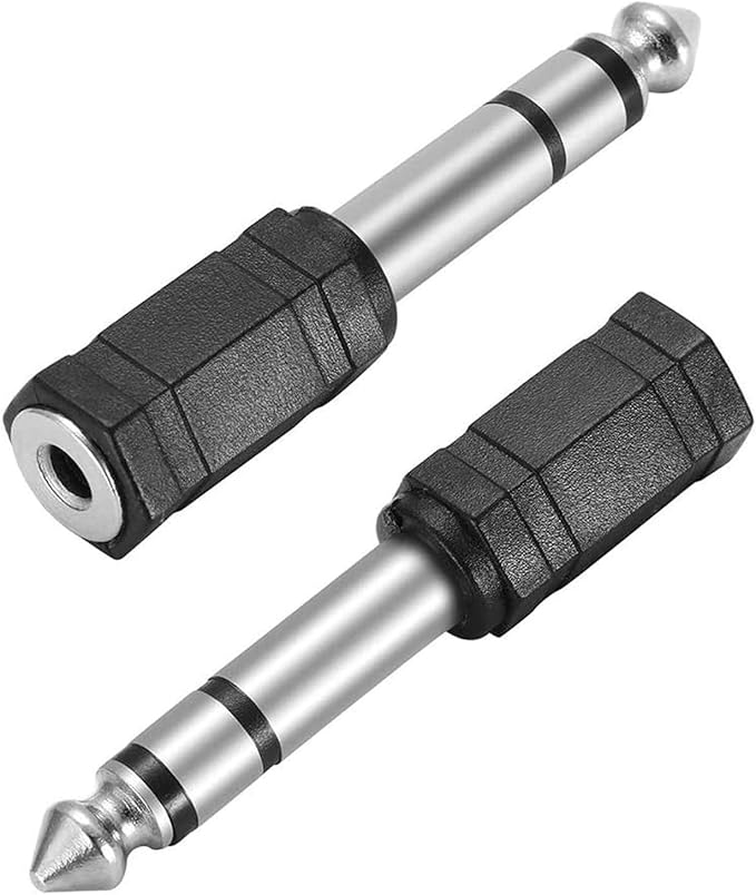 AHOAO Headphone Adapter 3.5mm Female to 6.35mm Male, 2 Pack Headphone