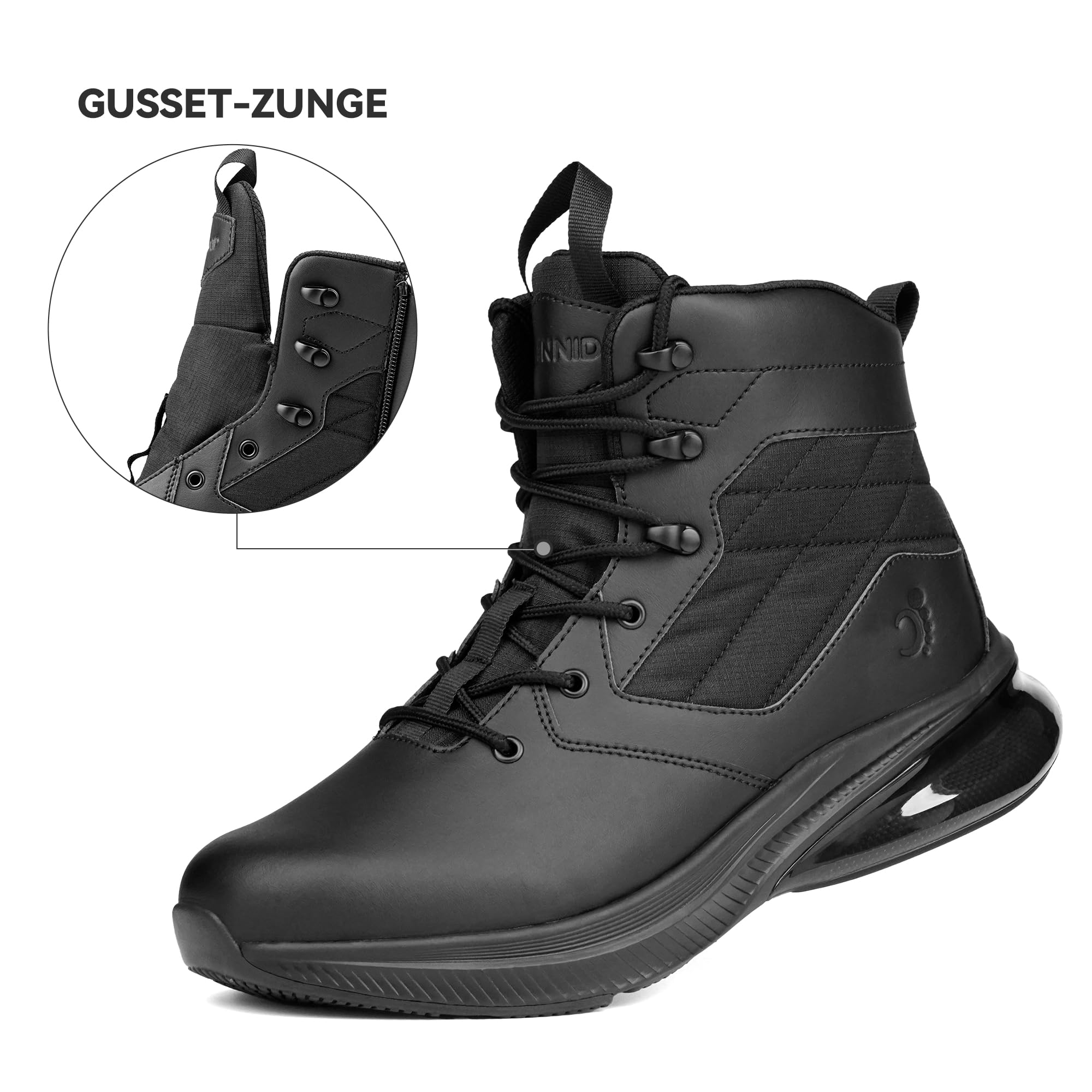 Herren Damen Wasserdichtes Militärische Taktische Einsatzstiefel Wasserdichtes Boot Zipper Militär Kampfstiefel Springerstiefel