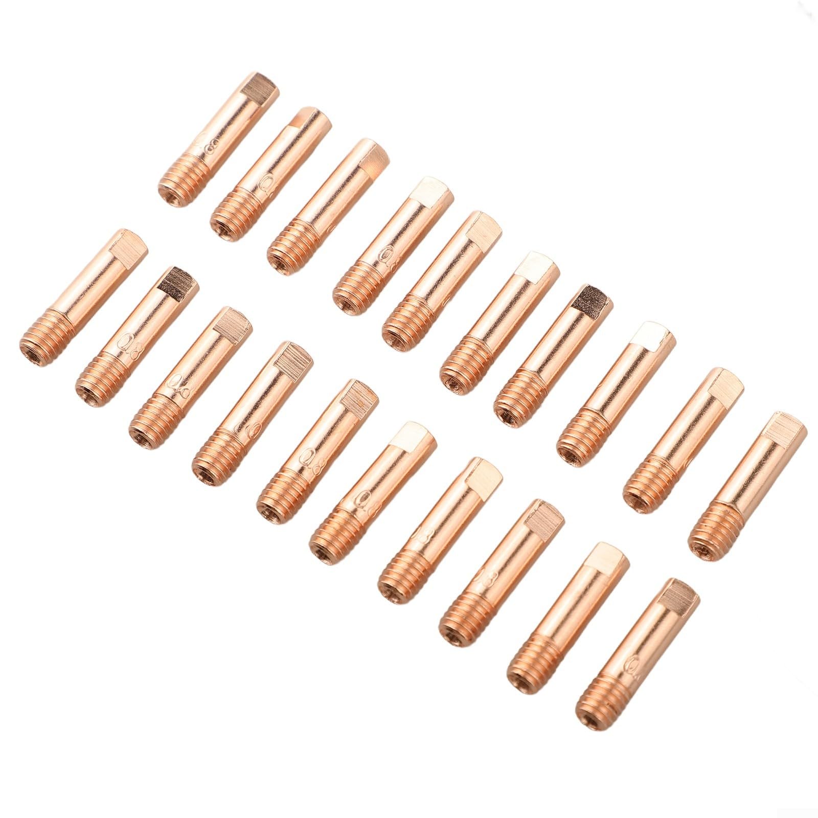 Set Di 20 Ugelli Per Torcia Di Saldatura MB15AK – In Lega Di Rame, Misure Da 0,6 A 1,2 Mm, Per MIG/MAG, Precisione E Bassa Resistenza