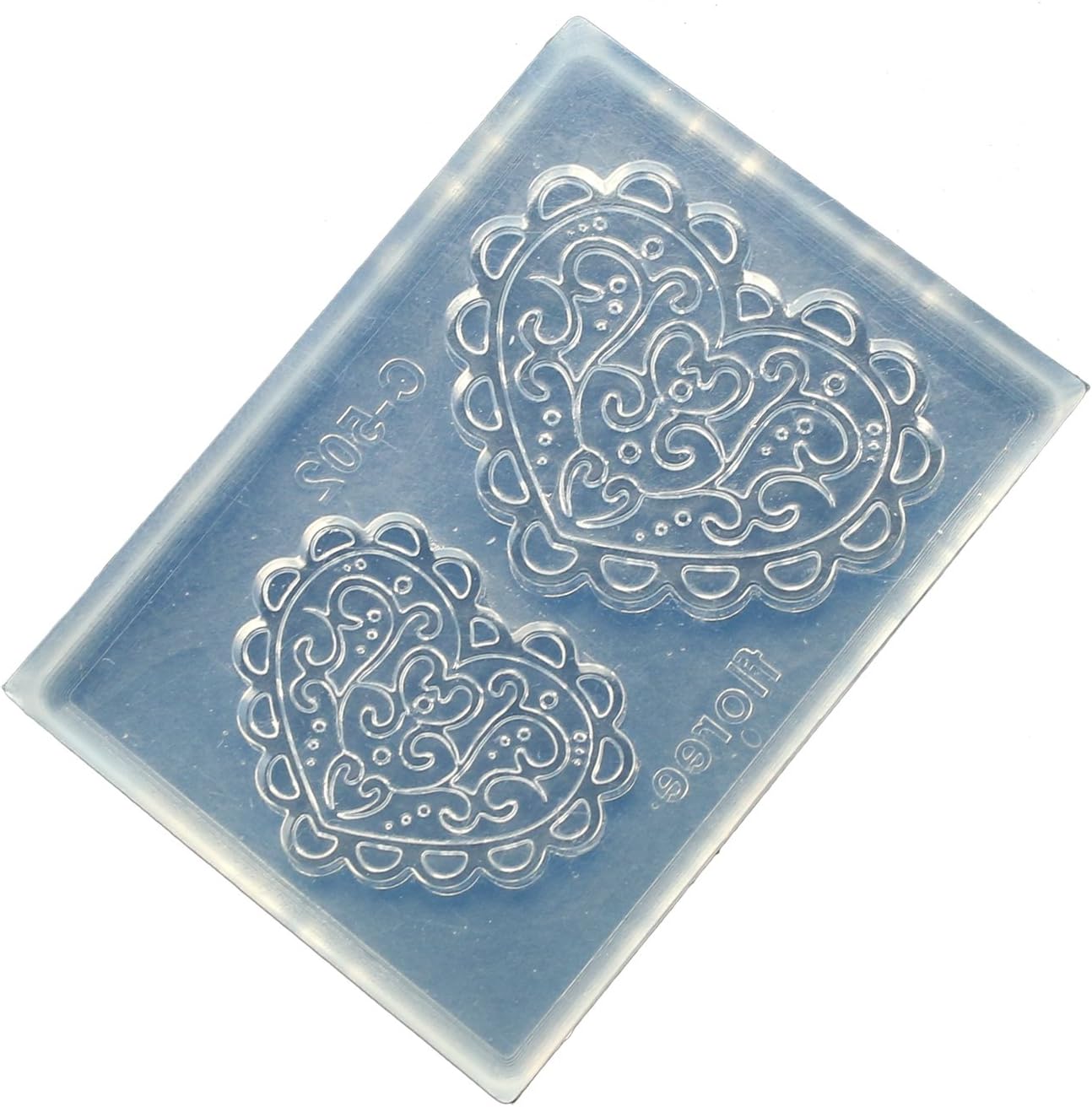 Shoten KAM-REJ-502 Soft Mold Plate Series for Resin Crafts, Plate, Heart