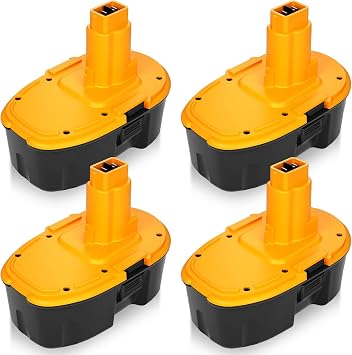 4 Packs 4500mAh High Capacity DC9096 Replacement for Dewalt 18V XRP Battery Compatible with Dewalt 18 Volt Battery DW9098 DW9099 DE9095 DE9098 Series Power ToolsOrange-4P
