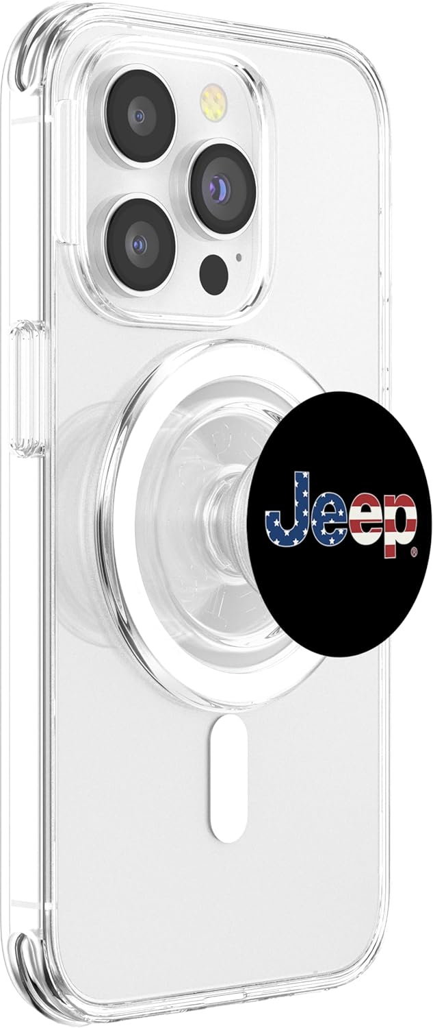 Jeep Flag Wordmark Logo Officially Licensed PopSockets PopGrip for MagSafe