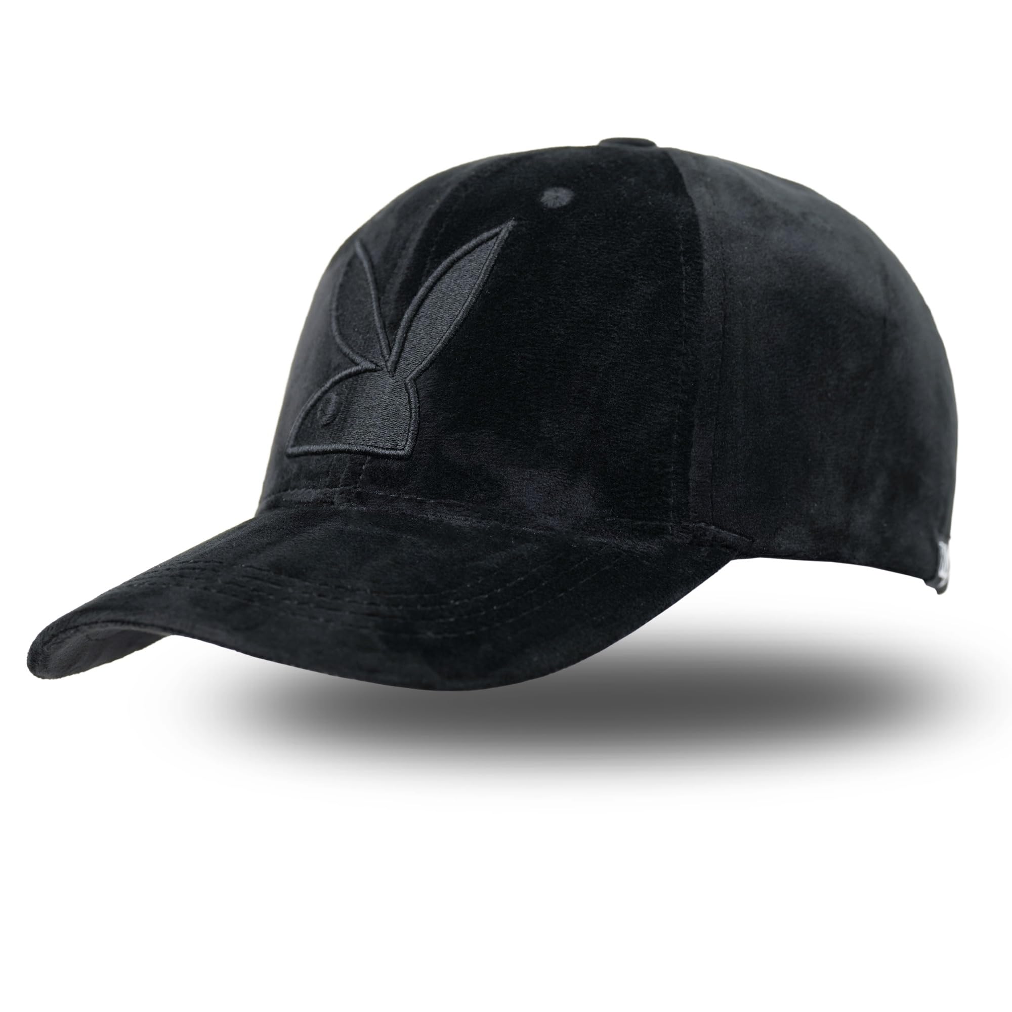 Playboy Unisex Suede Baseball Cap | Adjustable Snapback in Luxurious Black | Featuring Iconic Playboy Logo, Curved Brim & Breathable Back Panels | Casual Style with Premium Flair-image-10