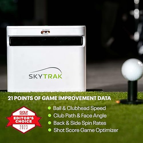 Miniatura 4 de SkyTrak+ Monitor de lanzamiento y simulador de golf - Análisis de golf a nivel de torneo con radar Doppler dual, cámara mejorada, simulación de