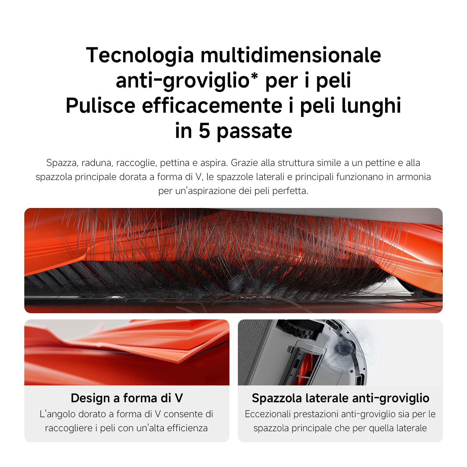 XIAOMI 2025 H40 Robot Aspirapolvere Lavapavimenti con Mappatura LDS | Stazione di Svuotamento Automatico, Aspirazione 10000Pa, Autonomia 180 Min, Controllo App/Voce, per Pelo di Animali