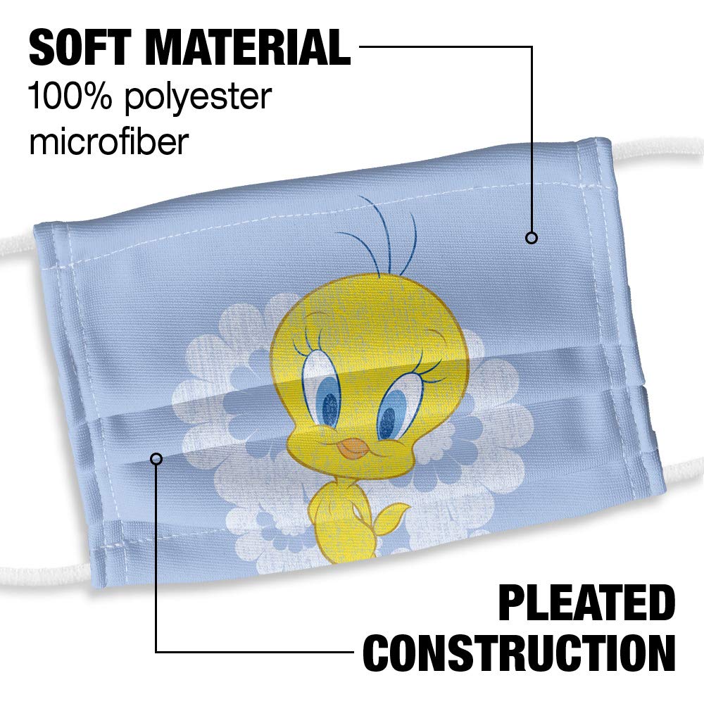 Popfunk Looney Tunes Kids Retro Tweety 1-Ply Reusable Face Mask Covering