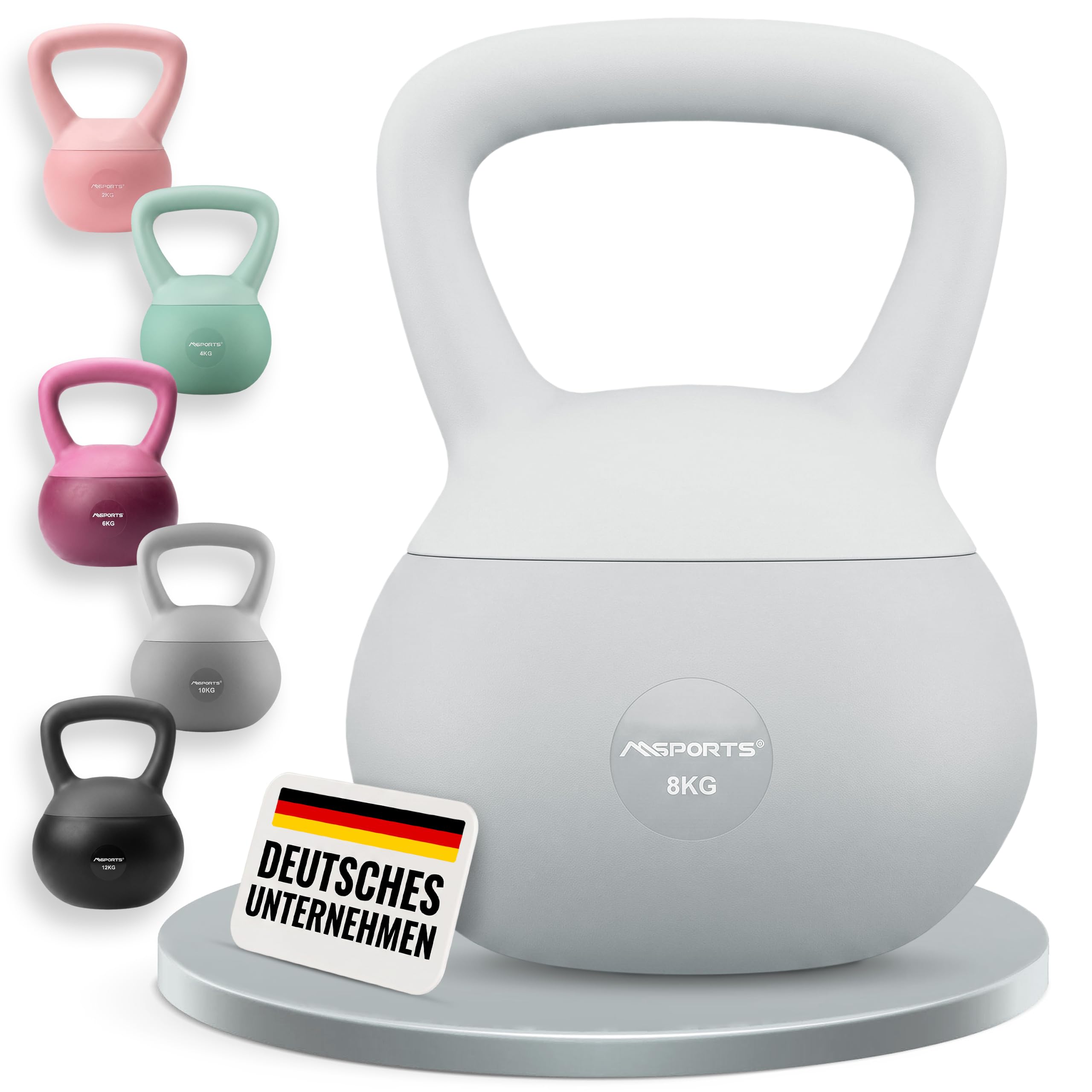 MSPORTS Soft Kettlebell Premium – Bodenschonende Kugelhantel fürs Home Gym