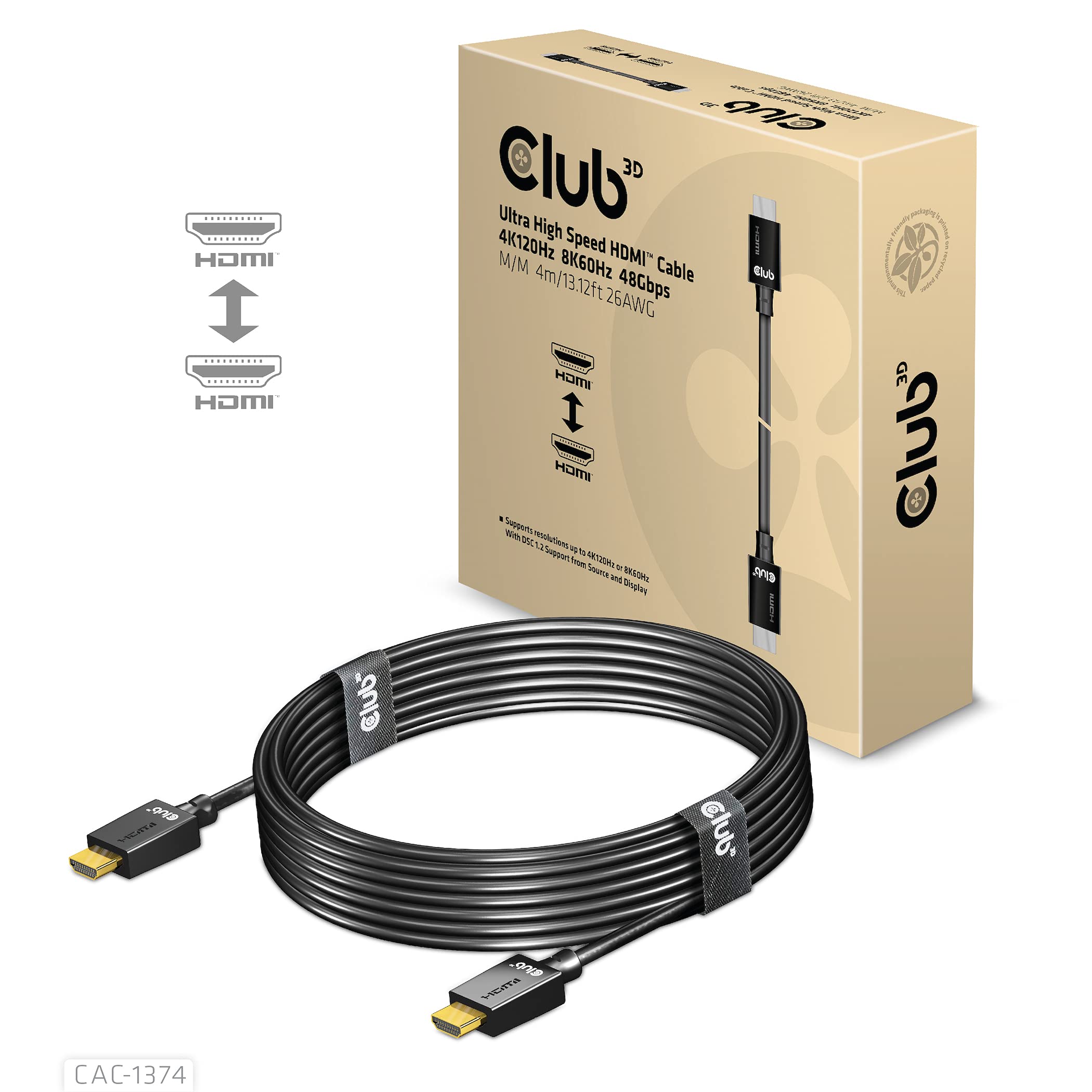 CLUB 3D CABLE HDMI A - A 2.1 ULTRA ALTA VELOCIDAD 10K HDR 4 M RETAIL