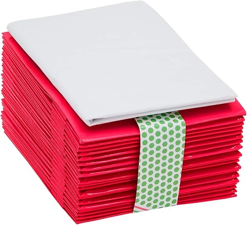 Miniatura 6 de BLUE PANDA Pequeñas bolsas de regalo de papel con asas, paquete de 20 pañuelos incluidos, 5.5 x 2.5 x 7.9 pulgadas, bolsas de regalo con 20 hojas de