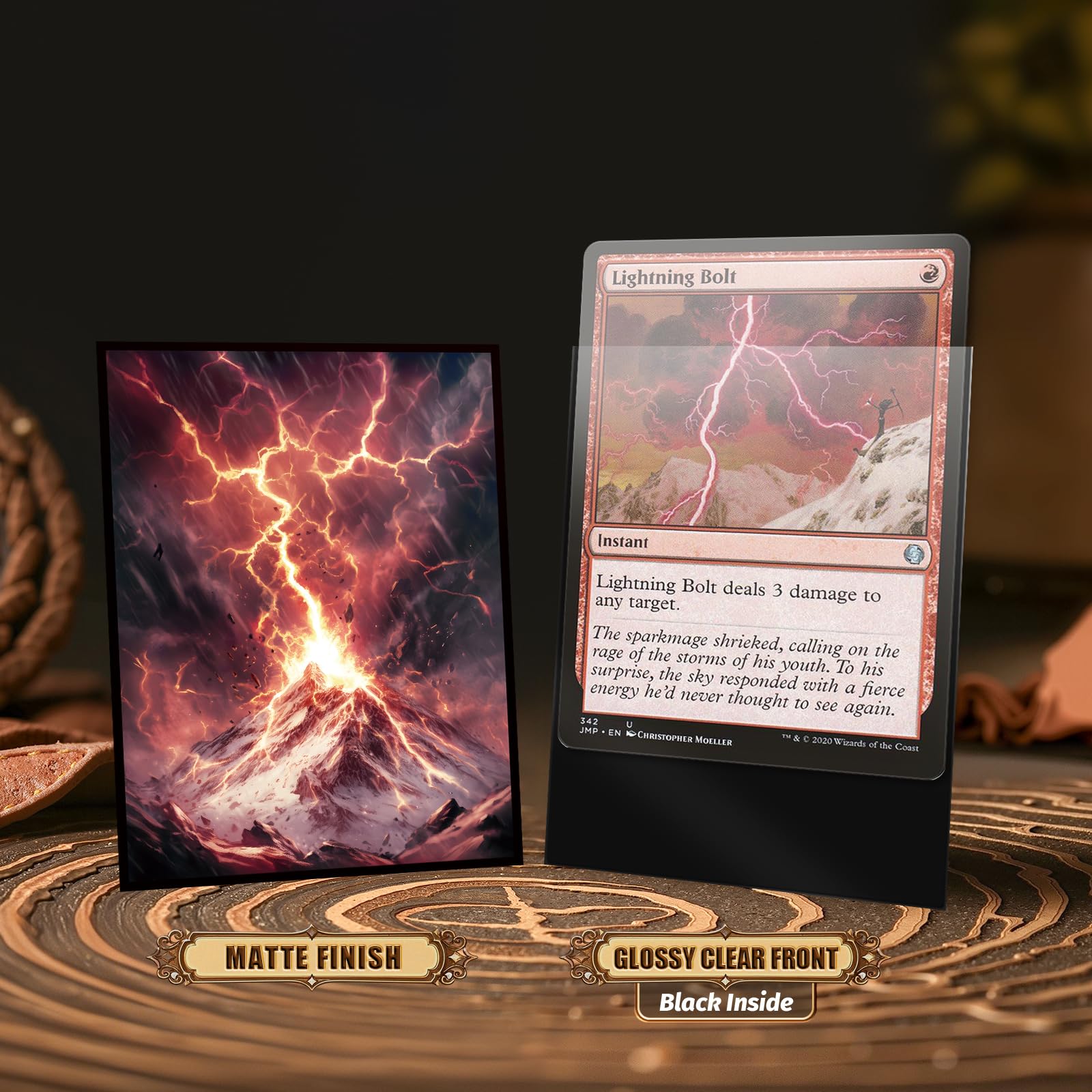 Amazon.com: MTG Card Sleeves - Burst Lightning Bolt