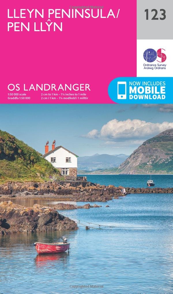 Lleyn Peninsula / Pen Llŷn Map | Pwllheli | Ordnance Survey | OS Landranger Map 123 | Wales | Walks | Cycling | Days Out | Maps | Adventure
