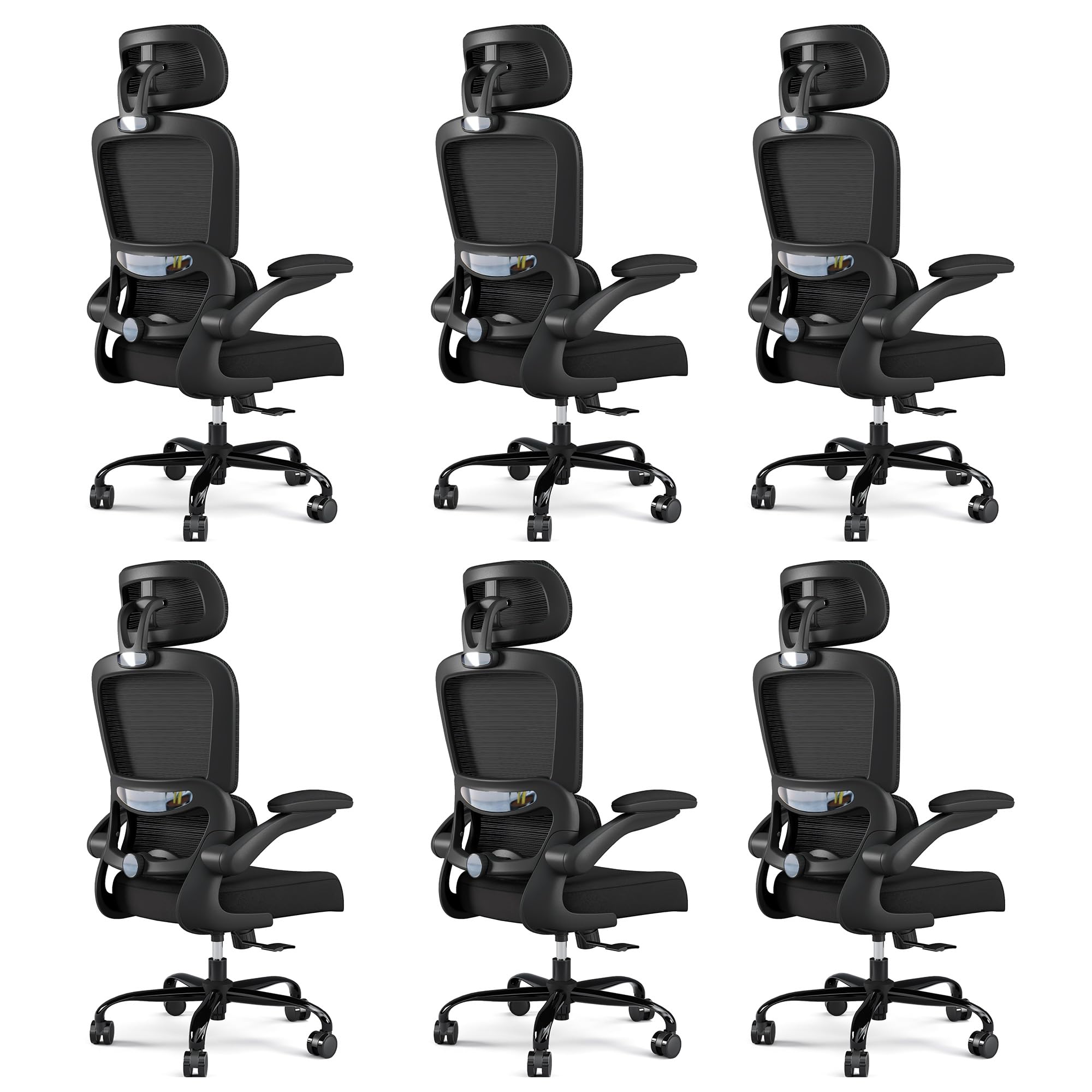 TRALT Office Chair Ergonomic Desk Chair with Lumbar Support Black, 6