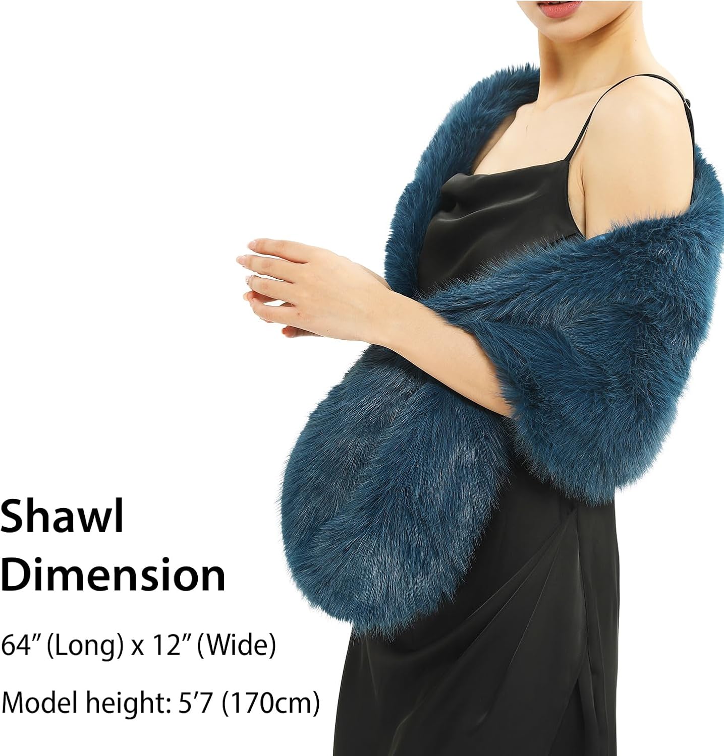 Fur Collar Scarf for Women Faux Fur Scarves Neck Shrug for Fall Winter Coat Dress