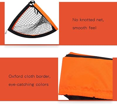 2 Pack 4 x 3 Size Portable Kid Soccer Goals for Backyard, Indoor and Outdoor Pop Up Soccer Goals, Orange, Theresduet