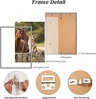 Vista 75 de Dark Brown 12x18 Frame Set of 3 - Rustic Woodgrain 12 x 18 Poster Frame with Plexiglass for Wall Gallery Display, 12x18 Picture Frame for Puzzles