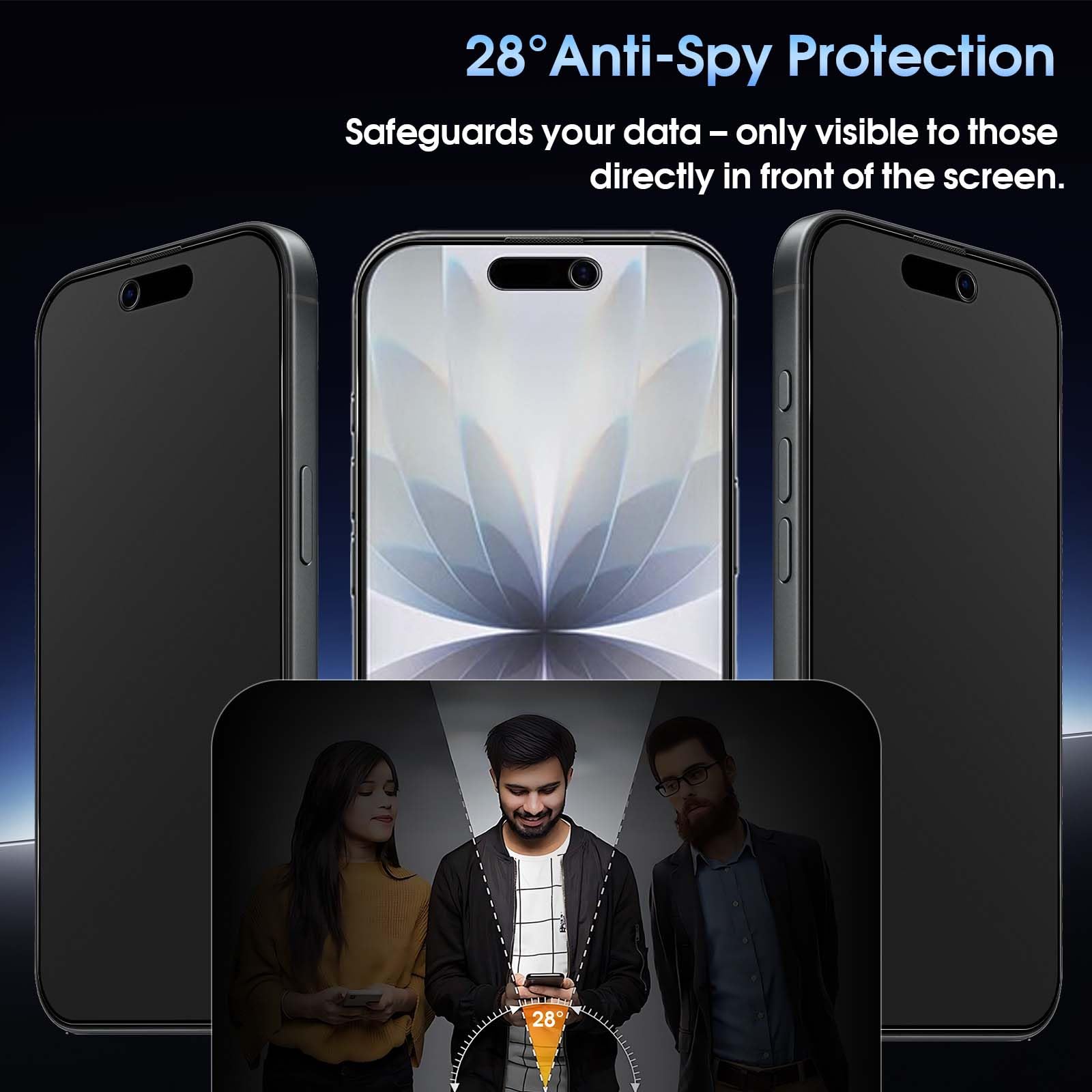 Xunzii Opaca Privacy Pellicola Protettiva a Copertura Totale per iPhone 17 Pro Max 6.9, Anti Spy Anti-Riflesso Opaca Vetro Temperato Film con Viola, Durezza 9H Privacy Schermo Pellicola - 2 Pezzi Xunzii Opaca Privacy Pellicola Protettiva a Copertura Totale per iPhone 17 Pro Max 6.9, Anti Spy Anti-Riflesso Opaca Vetro Temperato Film con Viola, Durezza 9H Privacy Schermo Pellicola - 2 Pezzi