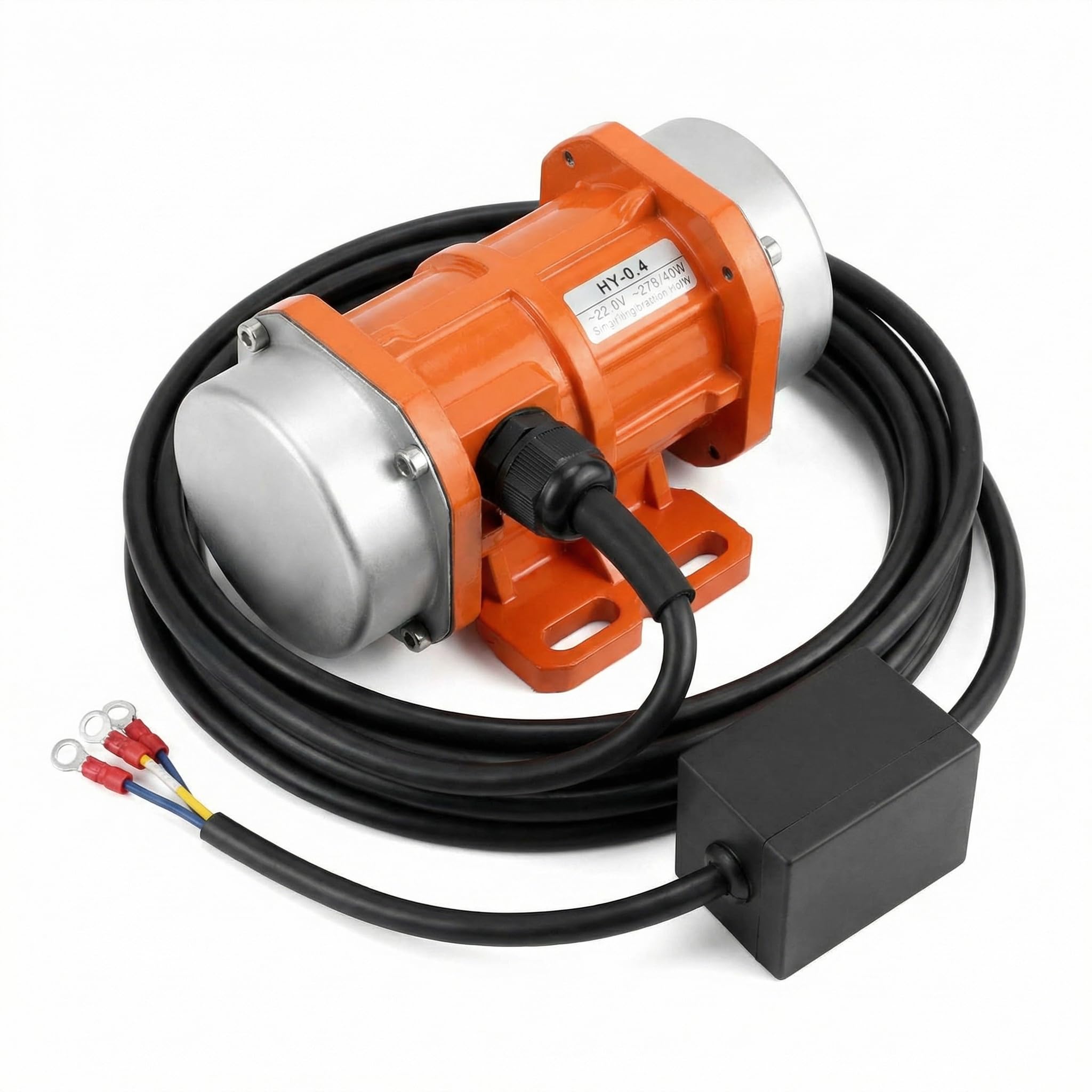 QWORK® Moteur de vibration monophasé, 40W 220V, petit moteur vibrateur, 3000 tr/min