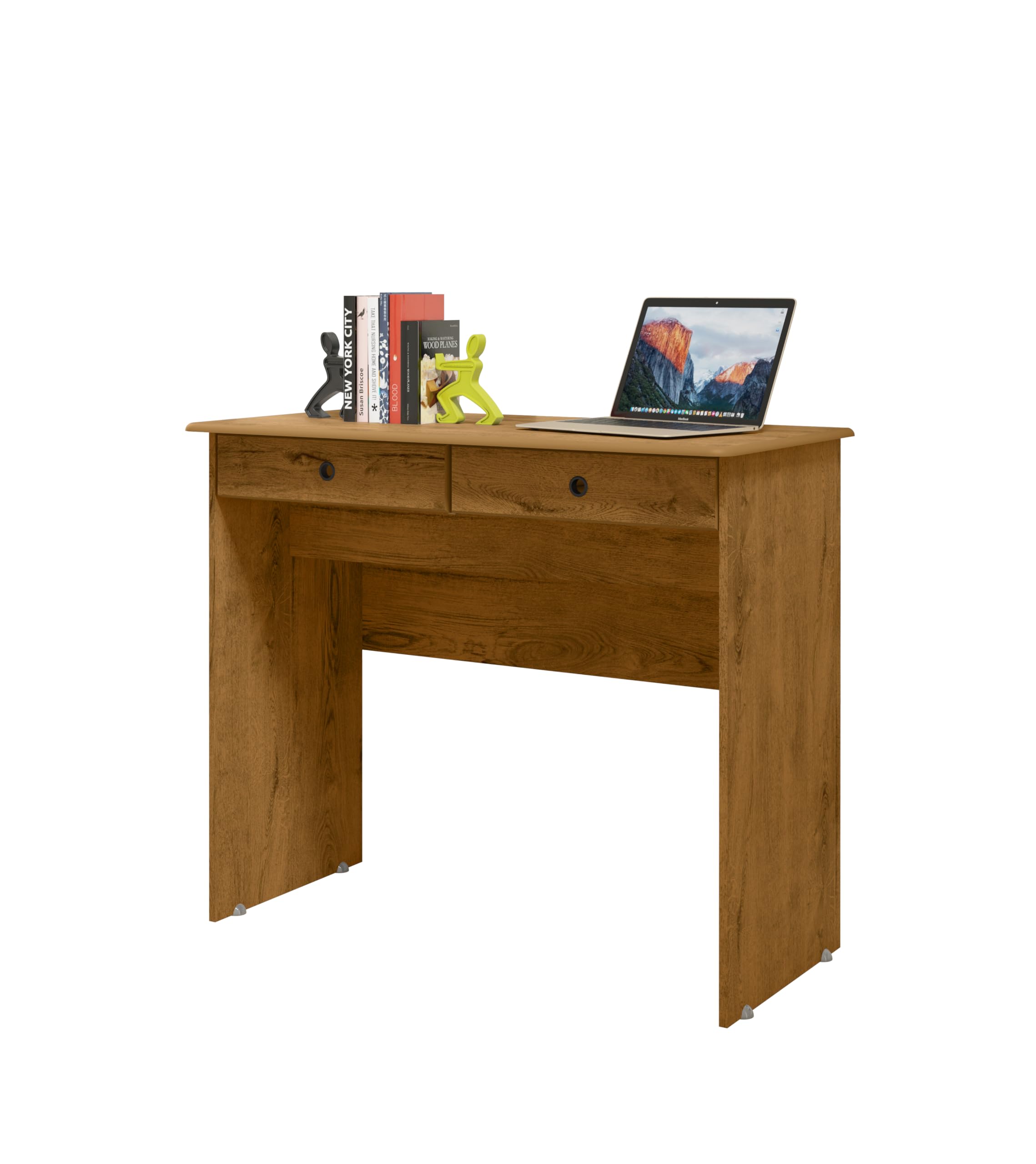Escrivaninha com 2 Gavetas Mesa para Escritório Office (FREIJÓ)