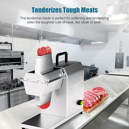 Miniatura 7 de WantJoin Ablandador de carne comercial 110 V 450 W de acero inoxidable eléctrico resistente para ablandar carne de vacuno pavo pollo cerdo