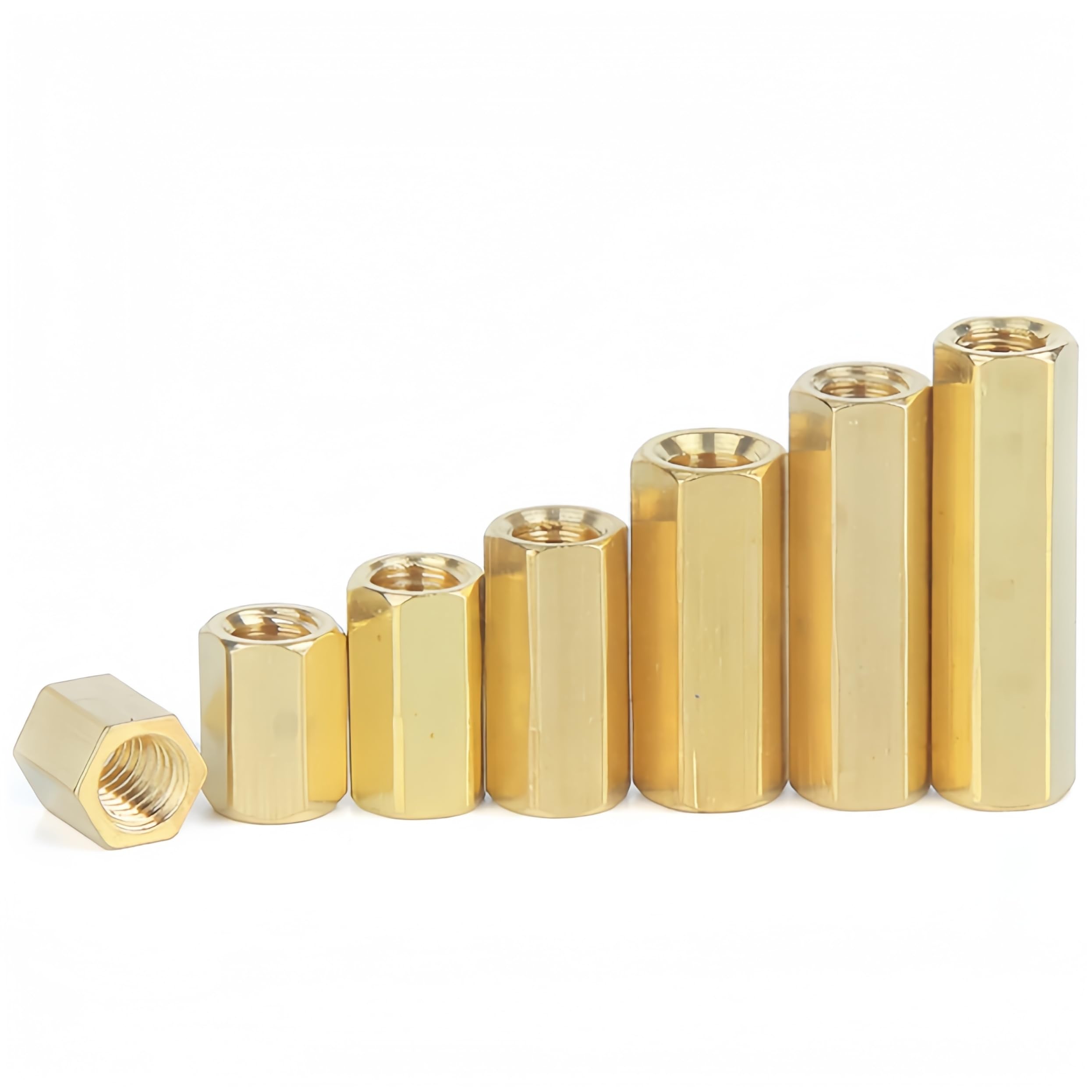 M4 x 20mm Brass Straight PCB Pillar, Female Threaded Brass Hex Standoff Pillar Spacer, 30Pcs
