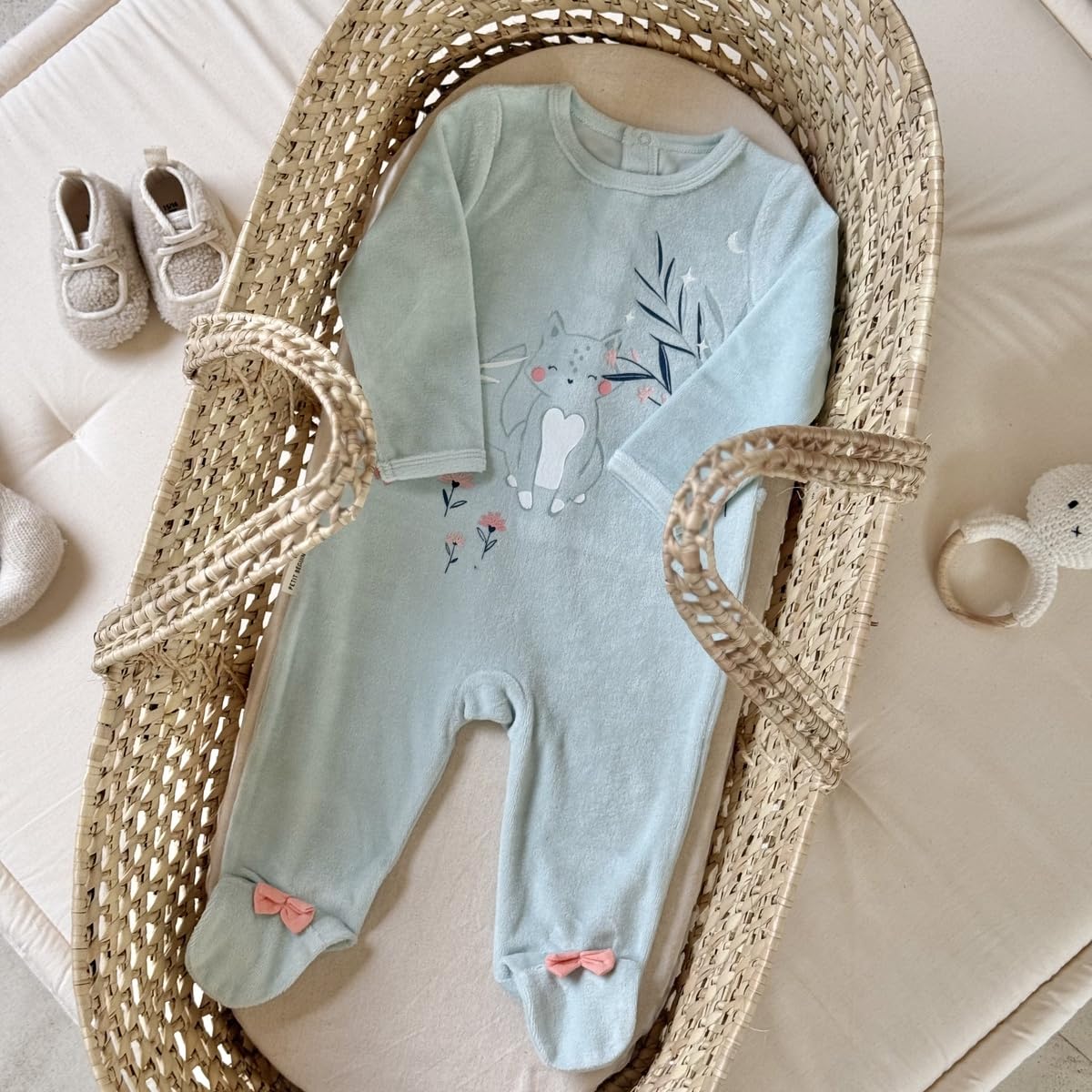 Petit Béguin - Lot de 2 Pyjamas bébé en Velours Dina