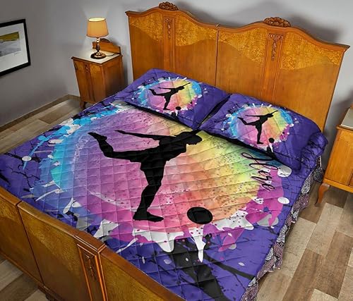 Miniatura 4 de OhaPrints Regalo personalizado de jugador de fútbol en acuarela para hija, manta y fundas de almohada, juego de ropa de cama y funda de almohada,