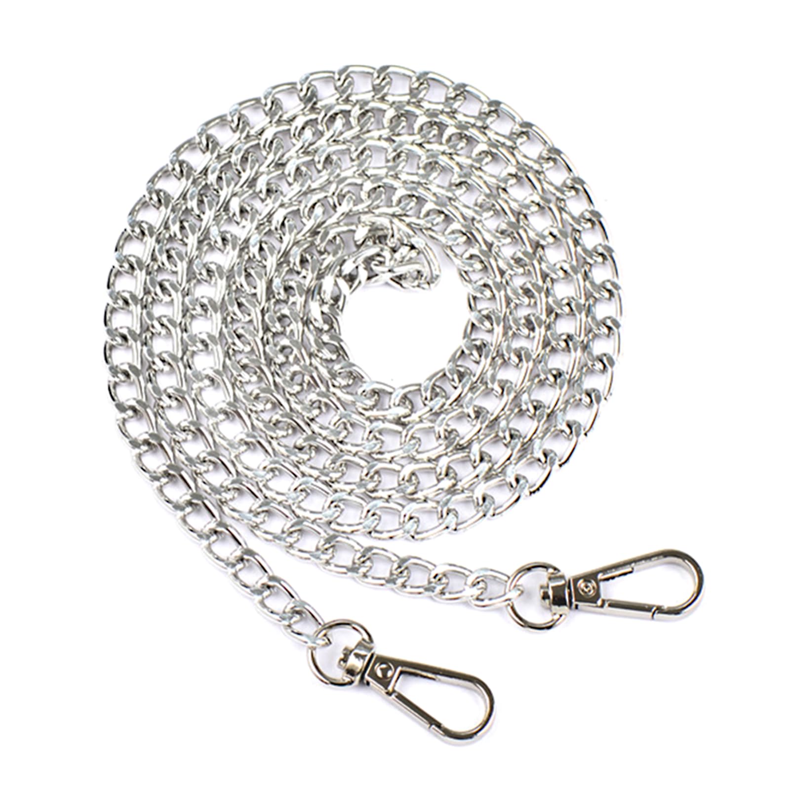 Cadena Bolso Plata120 cm, Correa de Cadena Plata para Bolso, Cadena de Repuesto para Bolso Correa de Cadena Bolso Bandolera de Aluminio para DIY Bolso de Hombro Fabricación de Monederos
