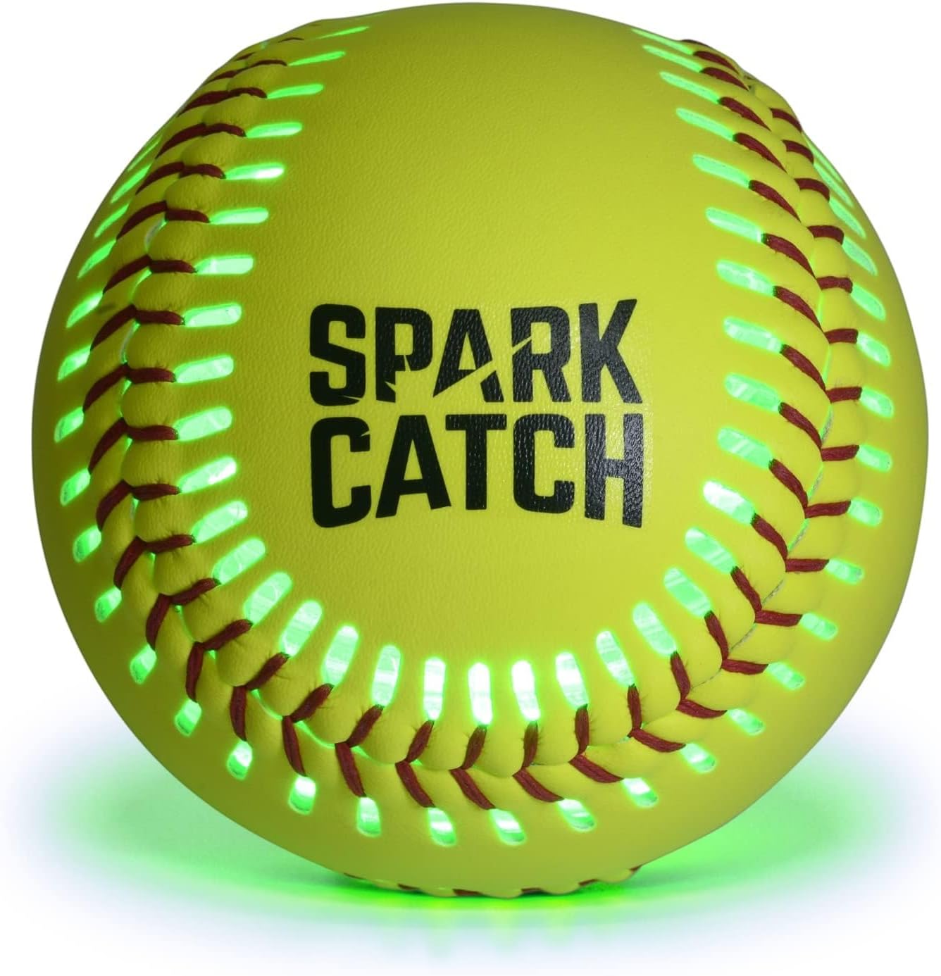 SPARK CATCH Light Up Softball 12", Glow in The Dark Softball, Fastpitch Slowpitch Softball, Perfect Softball Gifts for Girls, Teens, and Softball Fans (Neon Green)