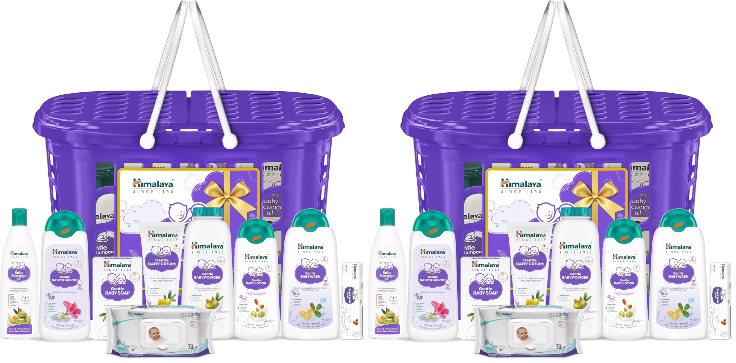 Himalaya Happy Baby Gift Pack 9s with Newborn Baby Essentials | No. 1 Doctor Recommended Brand | Complete Baby Care Kit | Safe for Newborns | Perfect for Every Baby Celebration (Pack of 2)-image-46